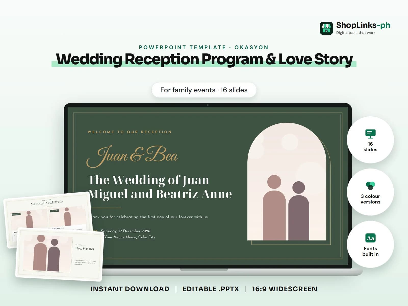 Wedding Reception Program & Love Story