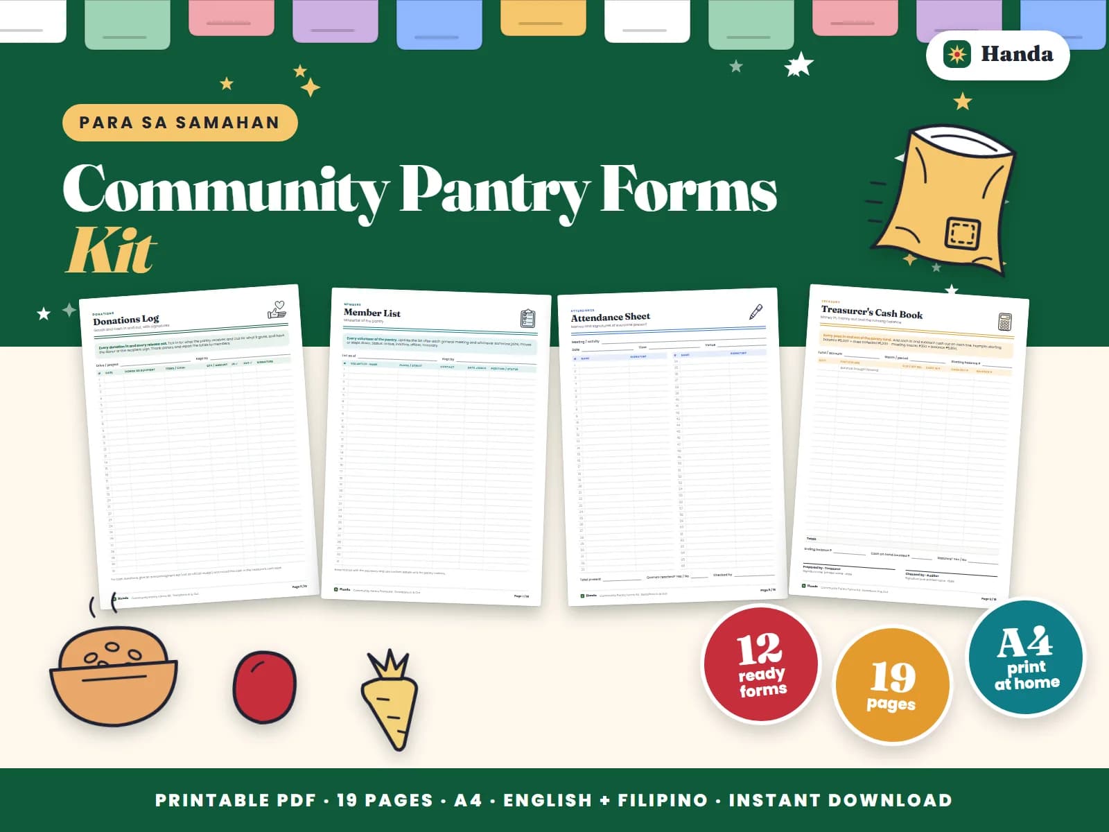 Community Pantry Forms Kit · Donations In & Out