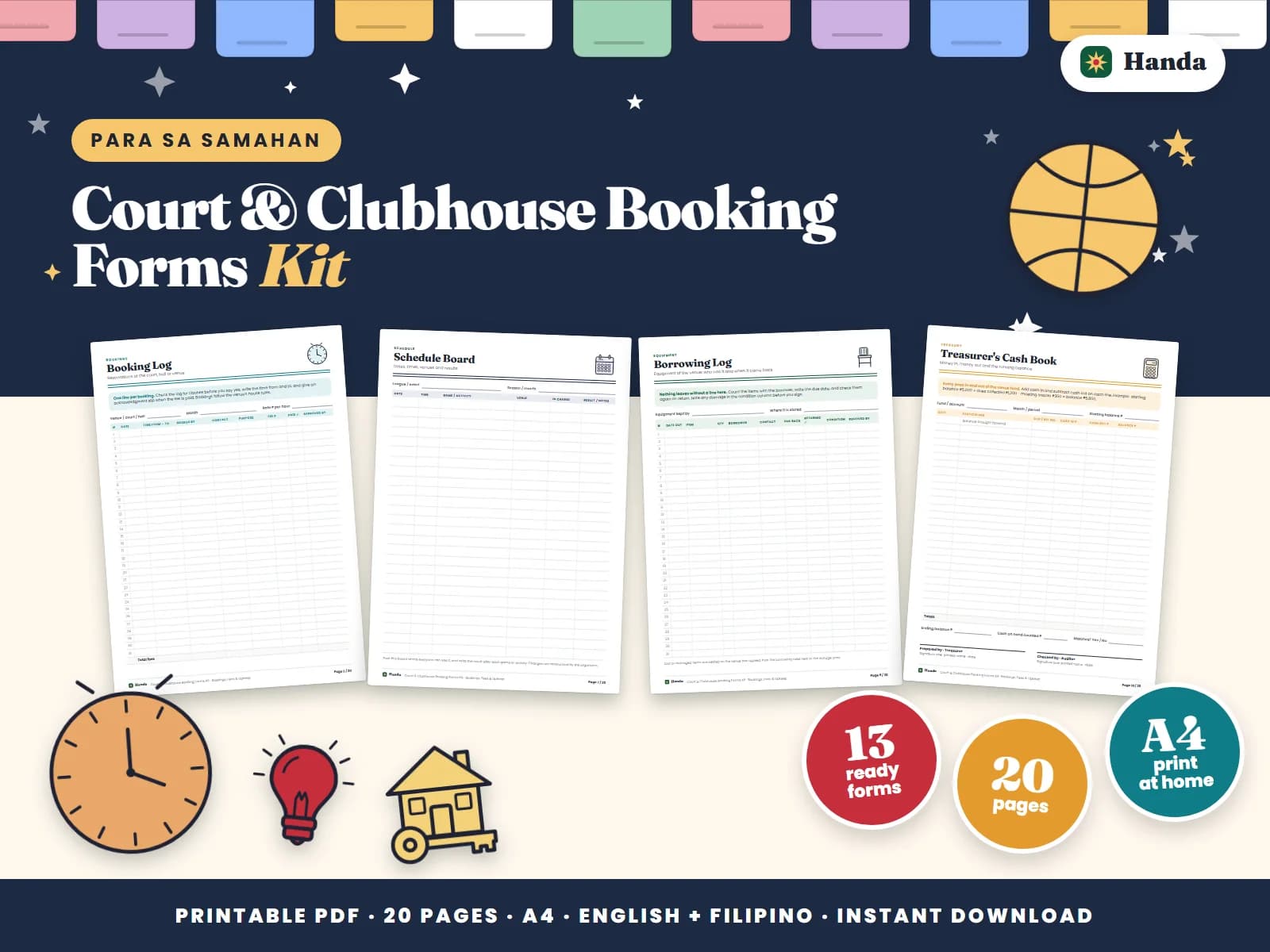 Court & Clubhouse Booking Forms Kit · Bookings, Fees & Upkeep
