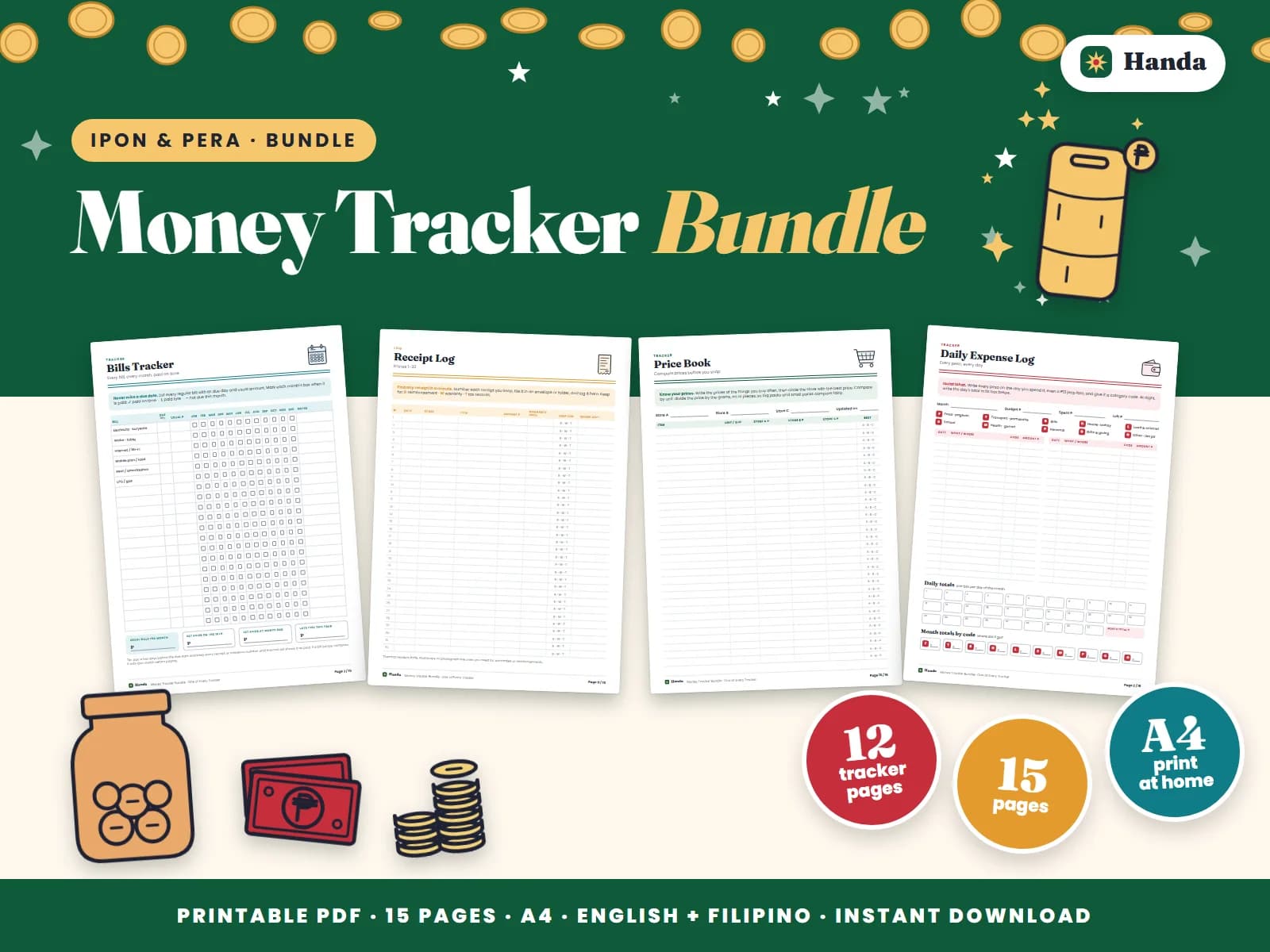 Expenses, bills, debt, utang, subscriptions, goals, net worth and more in one bundle.