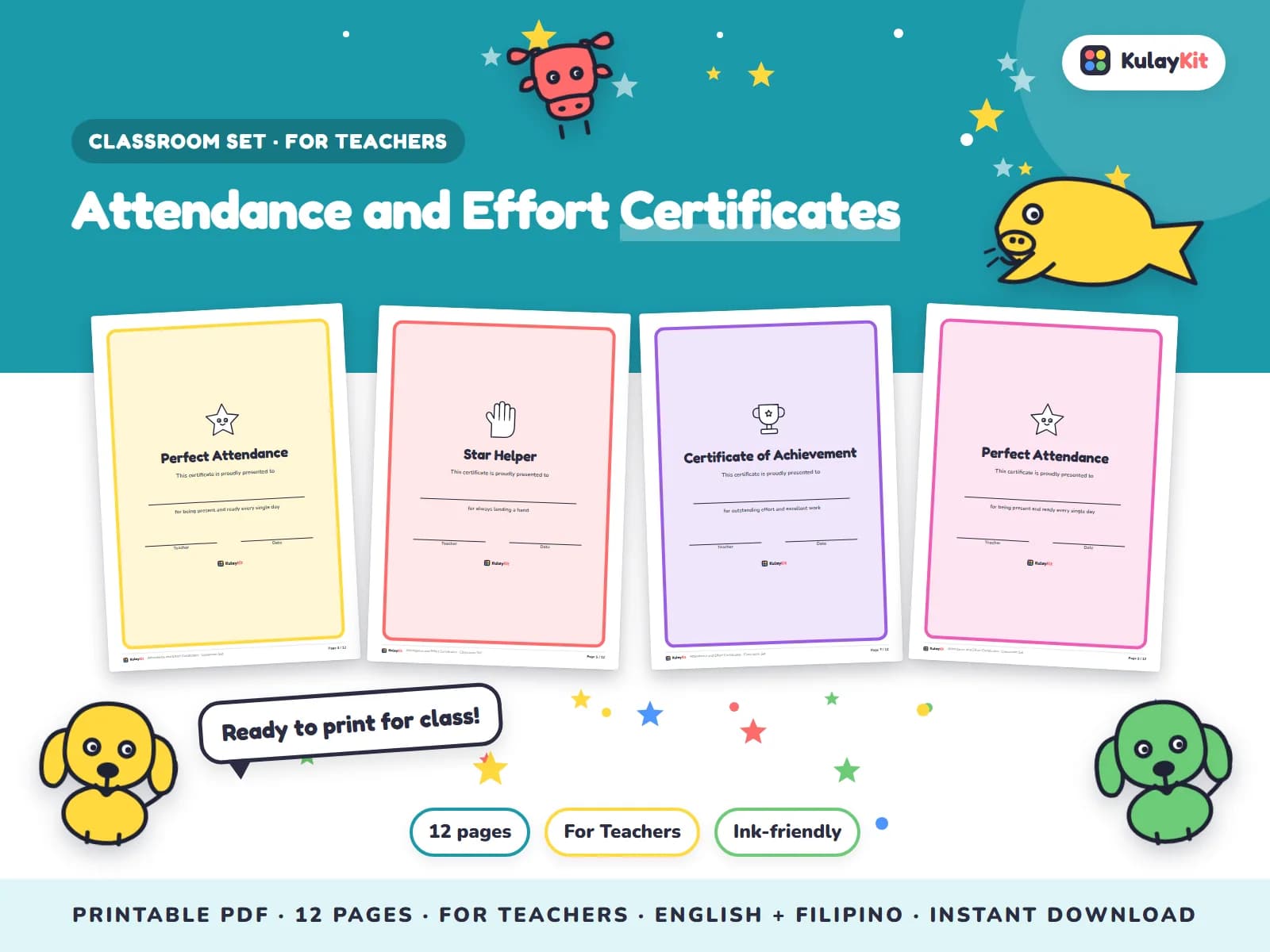 Ready-to-print classroom tools for teachers.