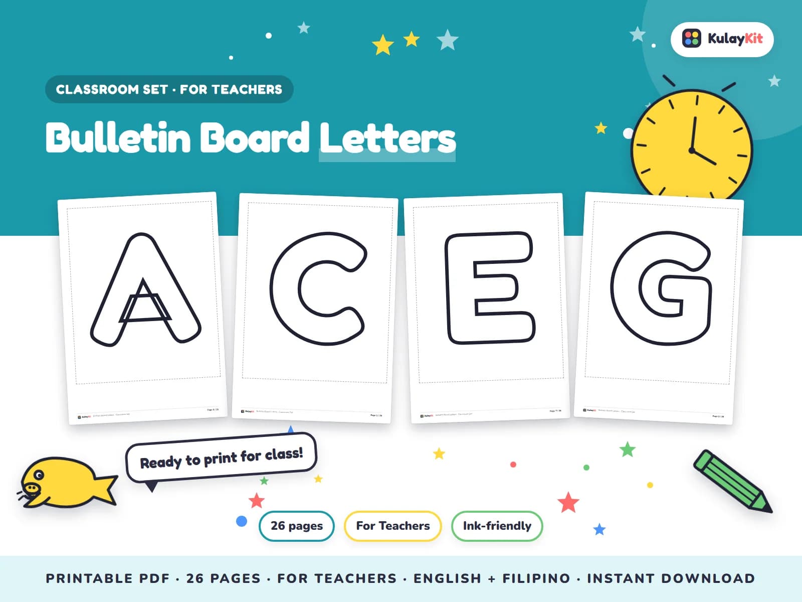 Ready-to-print classroom tools for teachers.