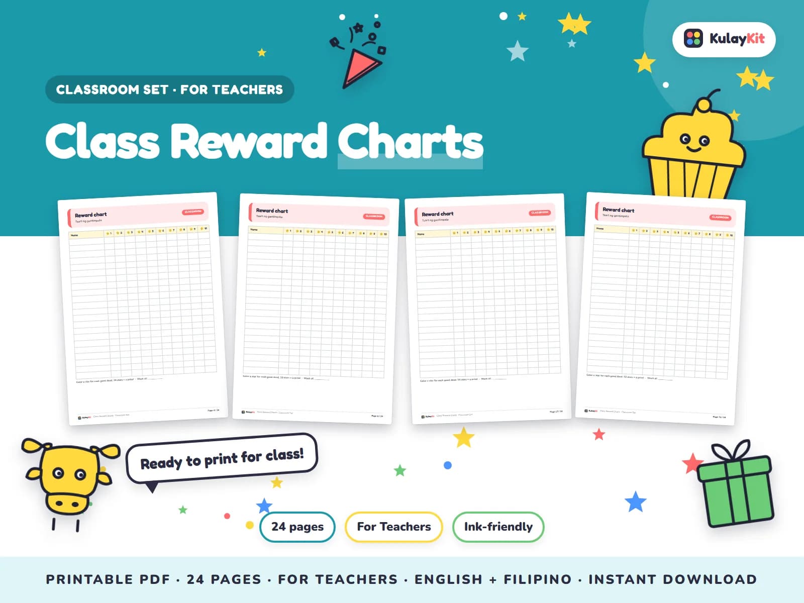 Ready-to-print classroom tools for teachers.