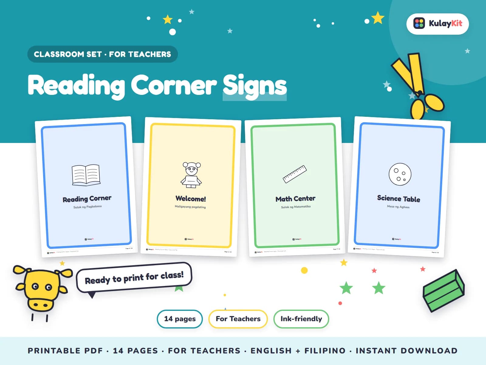 Ready-to-print classroom tools for teachers.