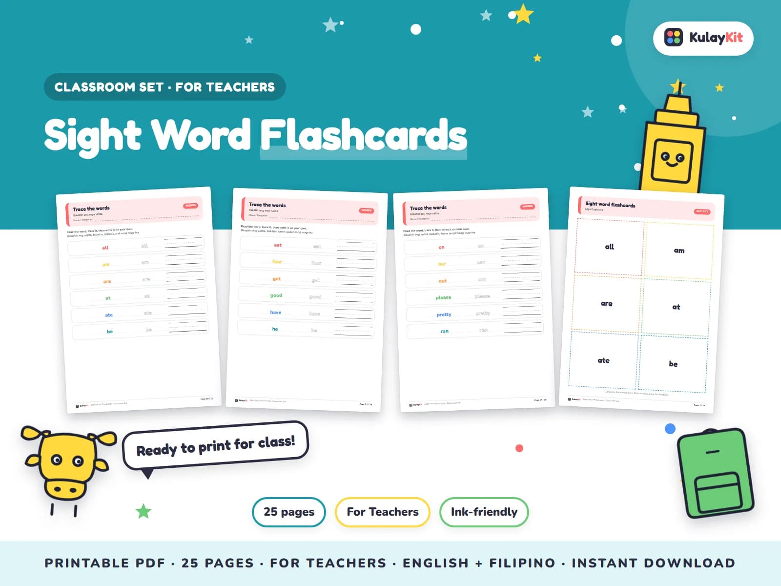 Ready-to-print classroom tools for teachers.