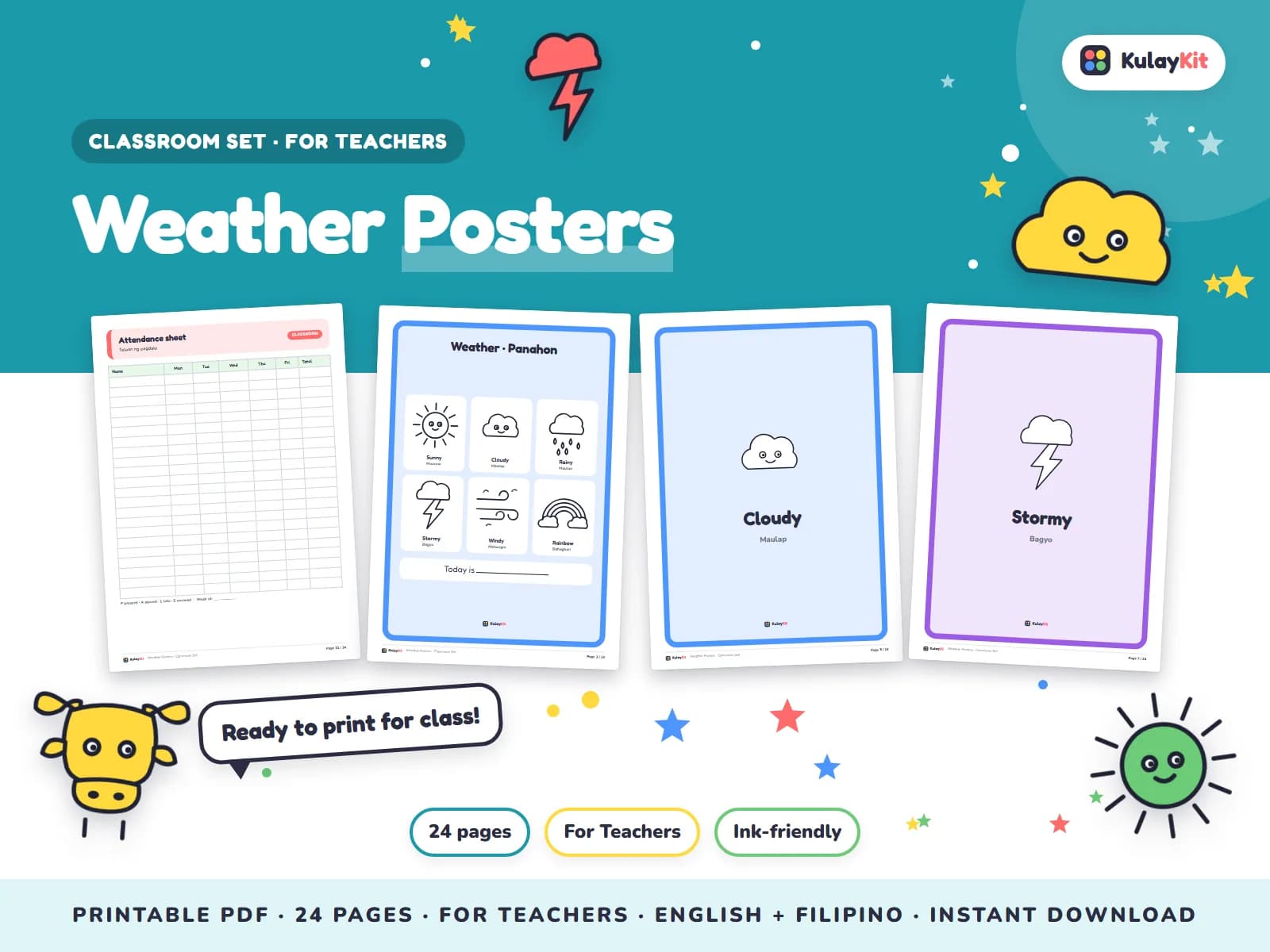 Ready-to-print classroom tools for teachers.