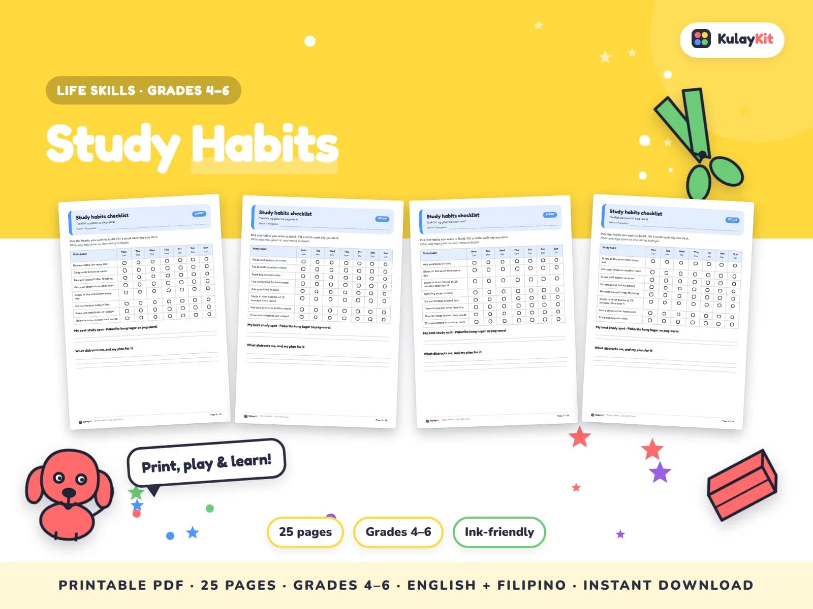 Charts, trackers, and values pages for growing kids.