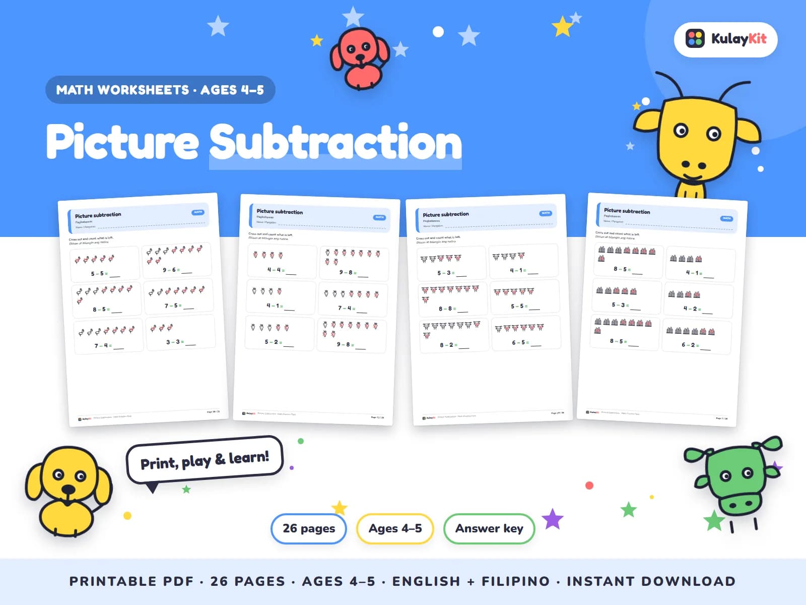 Math practice with clear drills, pictures, and Philippine money.