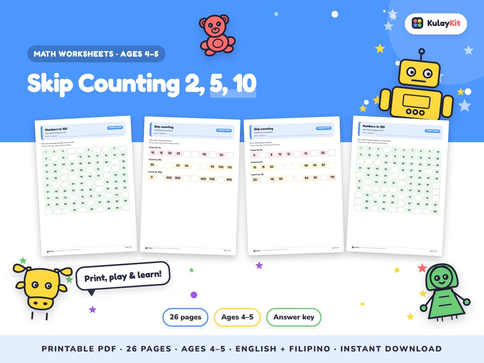 Math practice with clear drills, pictures, and Philippine money.