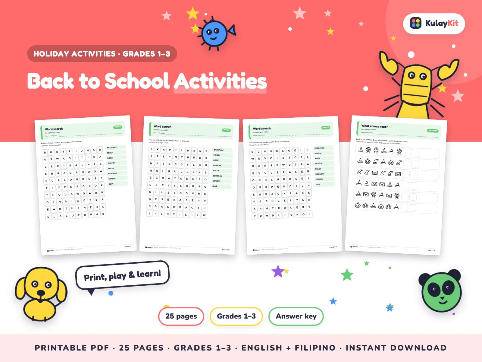 Holiday activities for the Philippine calendar.