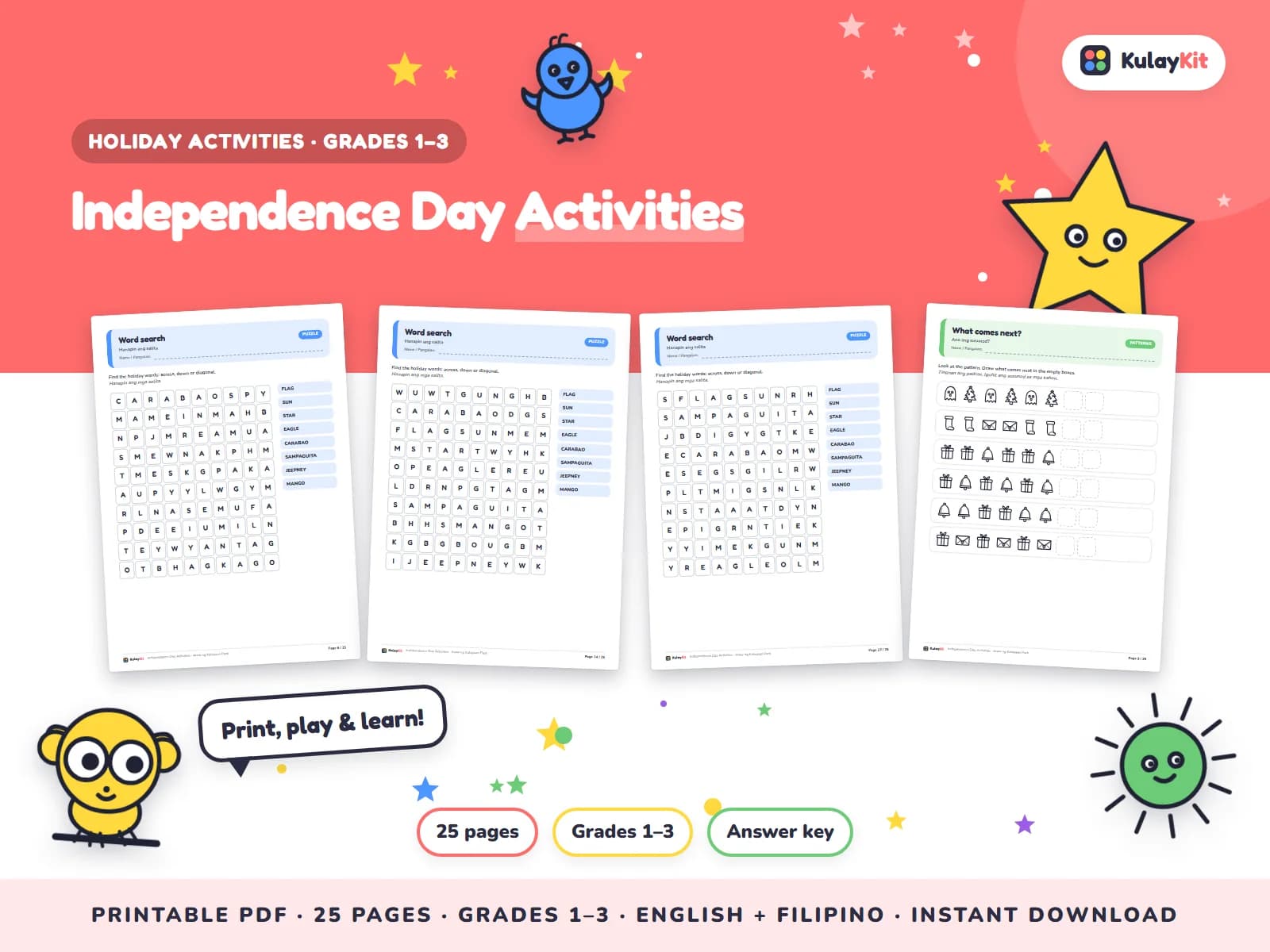 Holiday activities for the Philippine calendar.