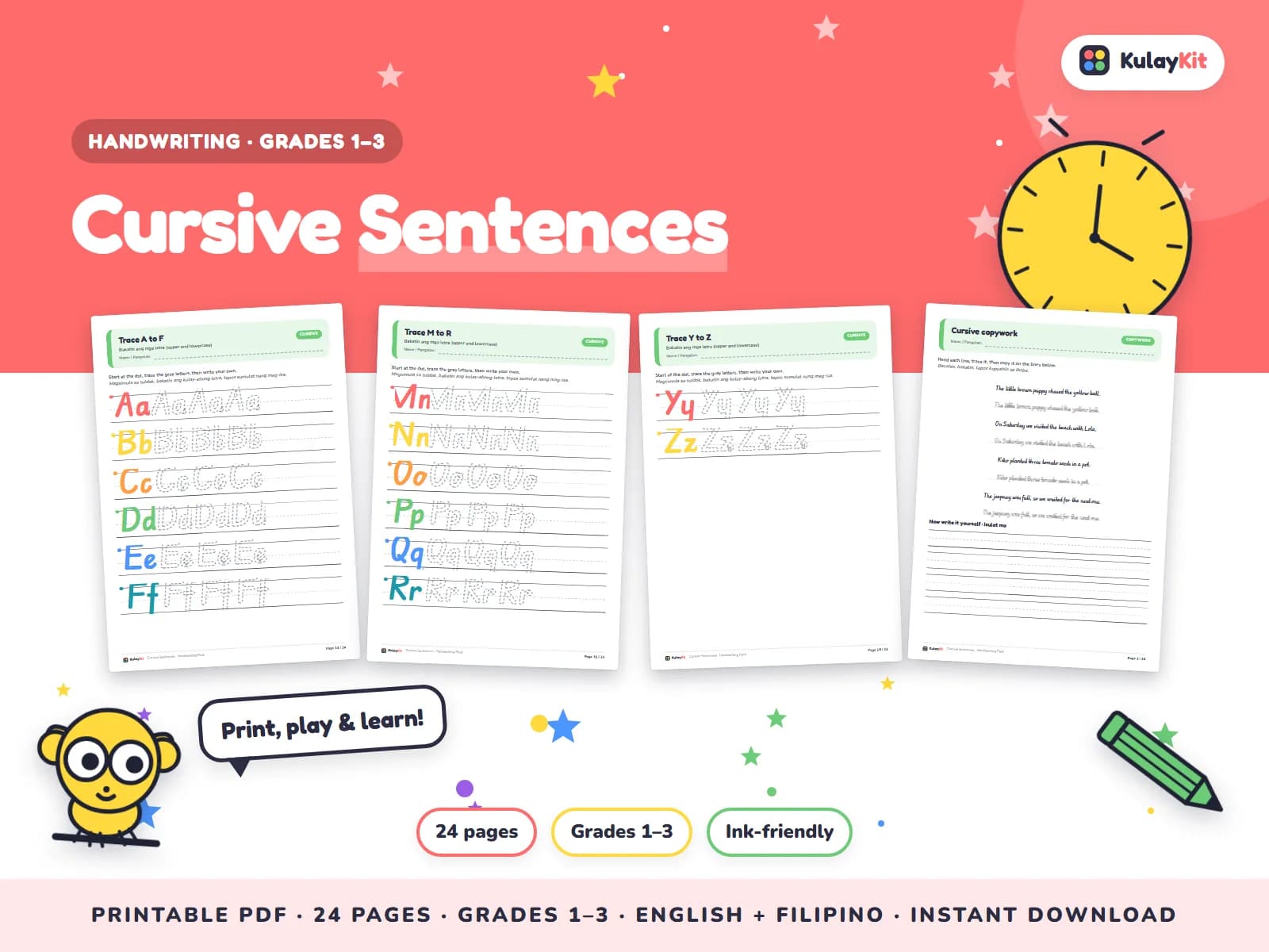 Tracing and handwriting practice that builds confident, neat writing.