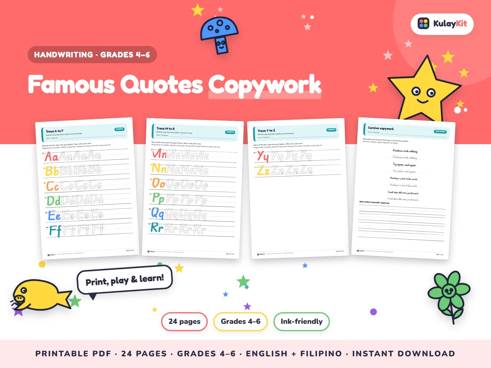 Tracing and handwriting practice that builds confident, neat writing.