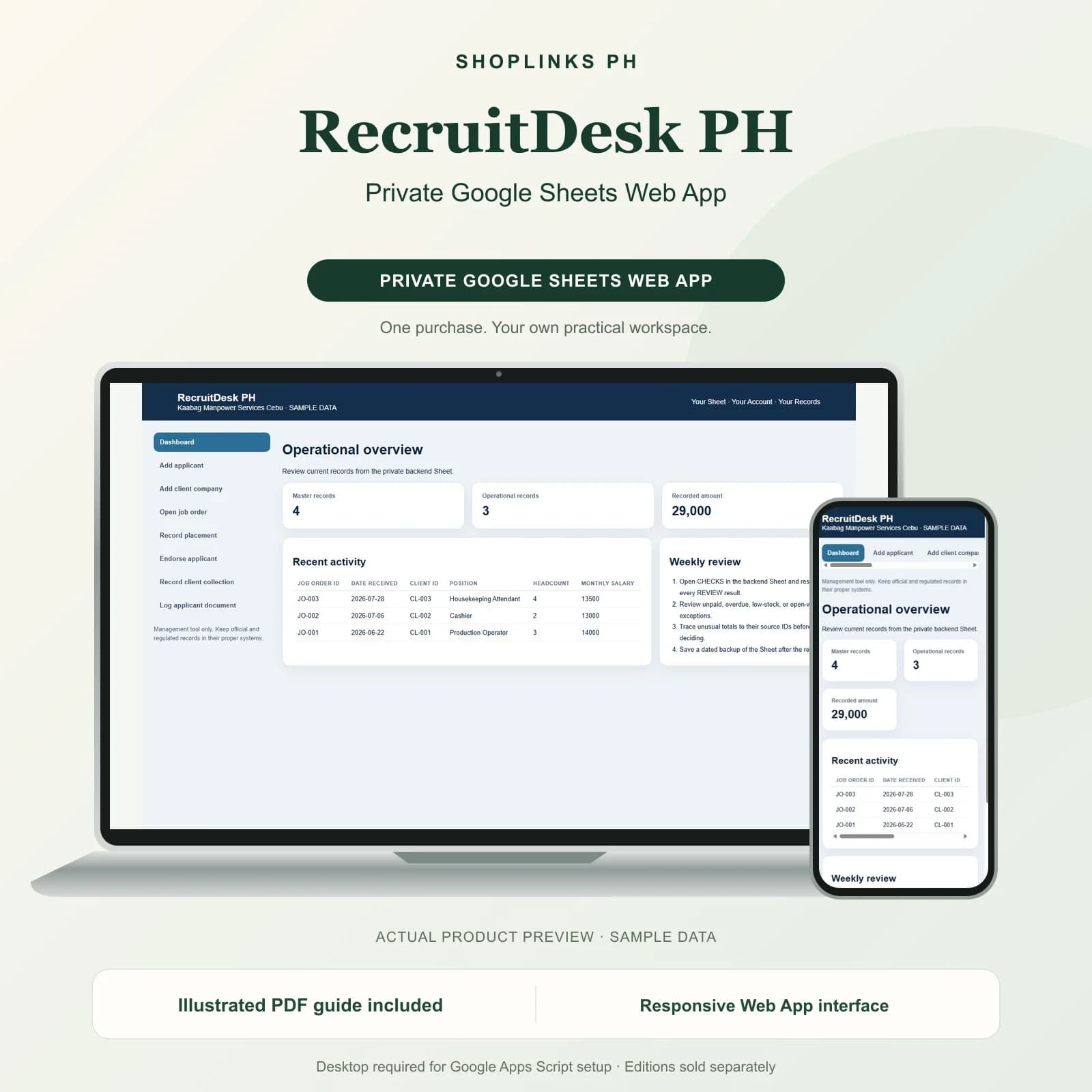 Every applicant, endorsement, placement fee, and guarantee date in one place.