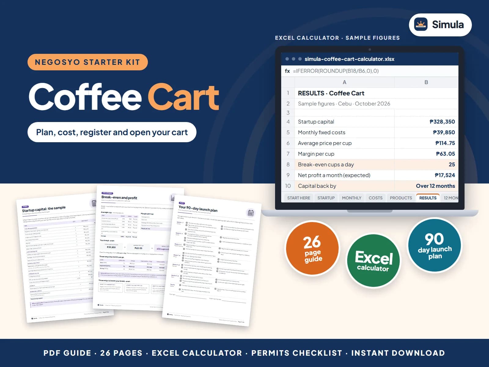 Plan, cost, register and open your cart