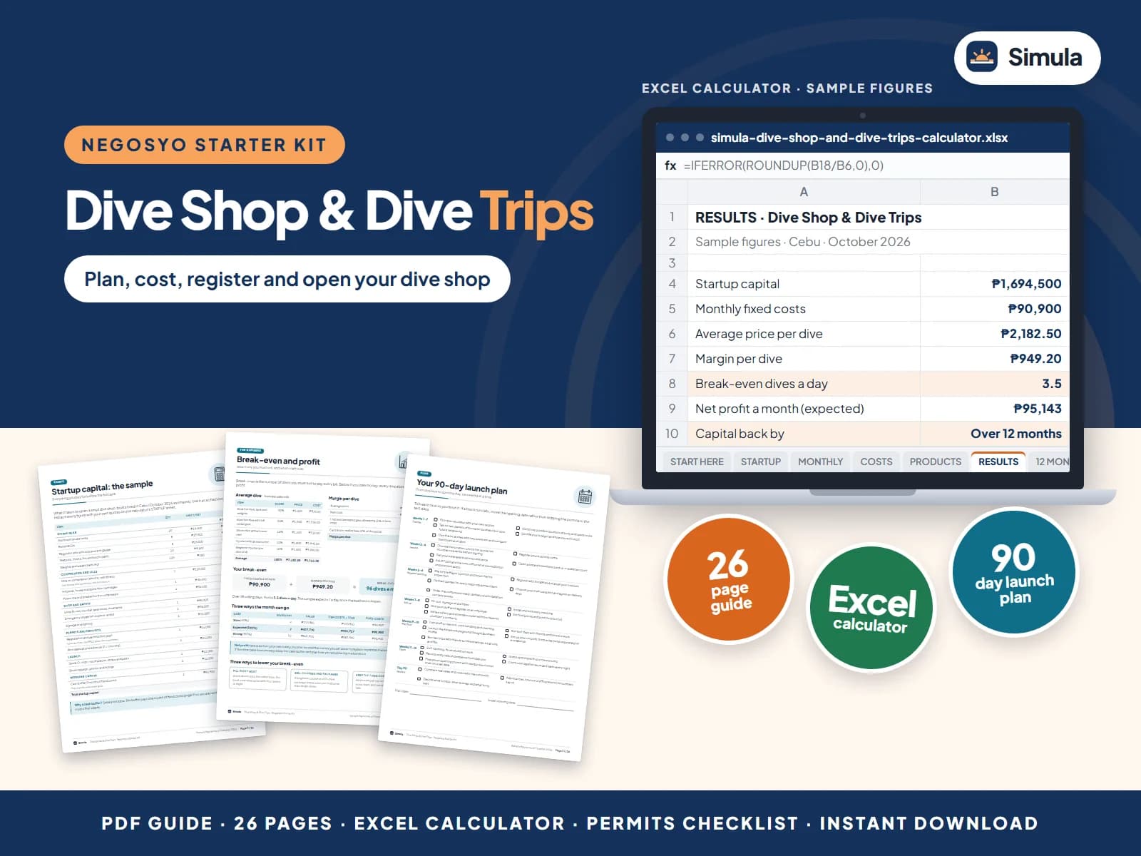 Plan, cost, register and open your dive shop