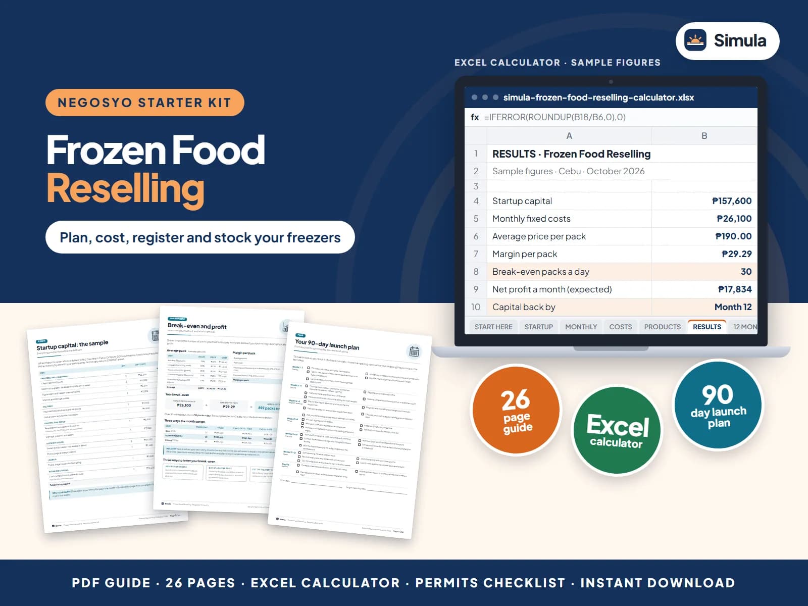 Plan, cost, register and stock your freezers