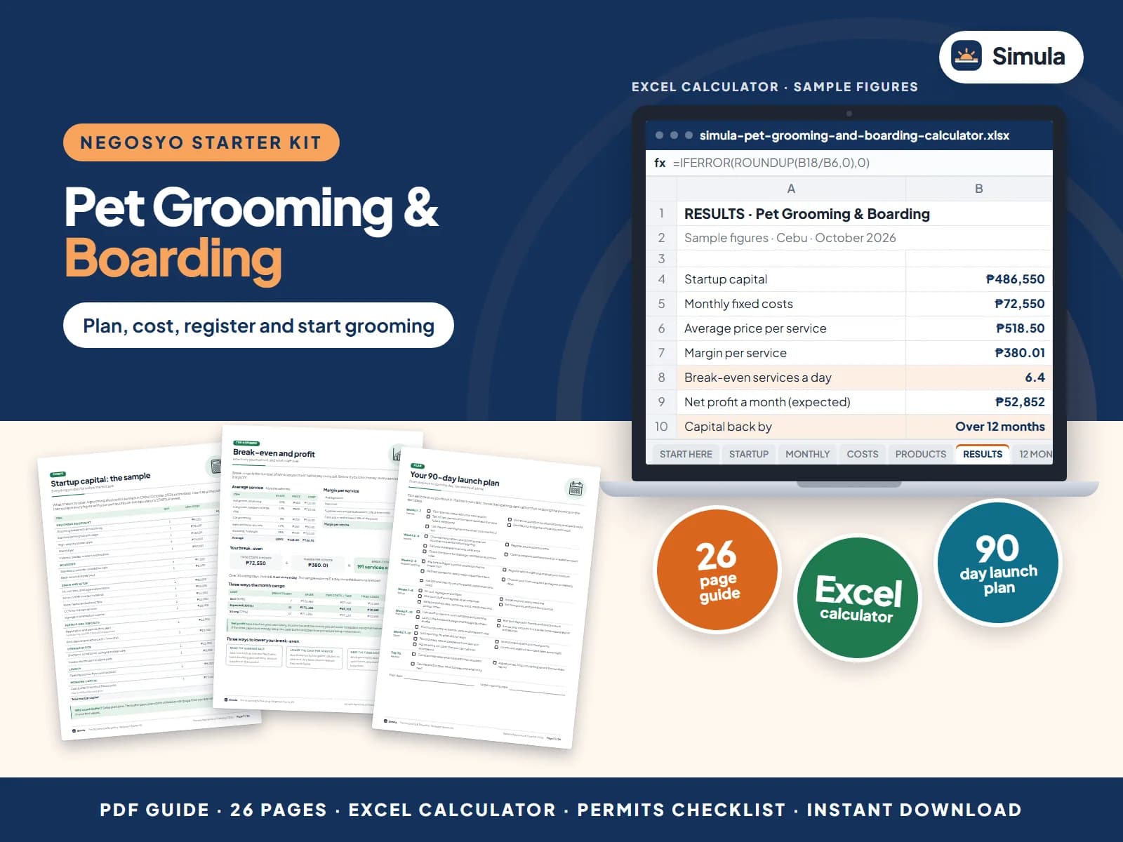 Plan, cost, register and start grooming