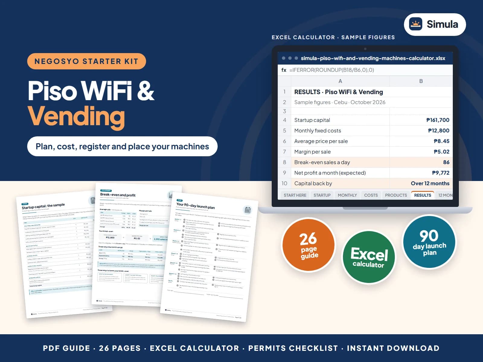 Plan, cost, register and place your machines