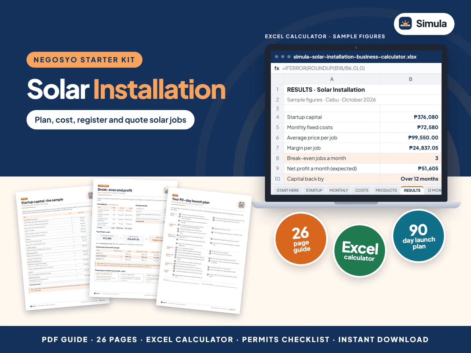 Plan, cost, register and quote solar jobs