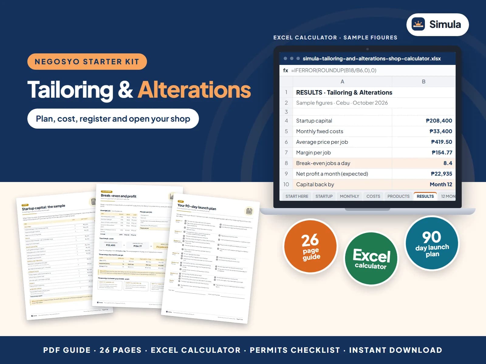 Plan, cost, register and open your shop
