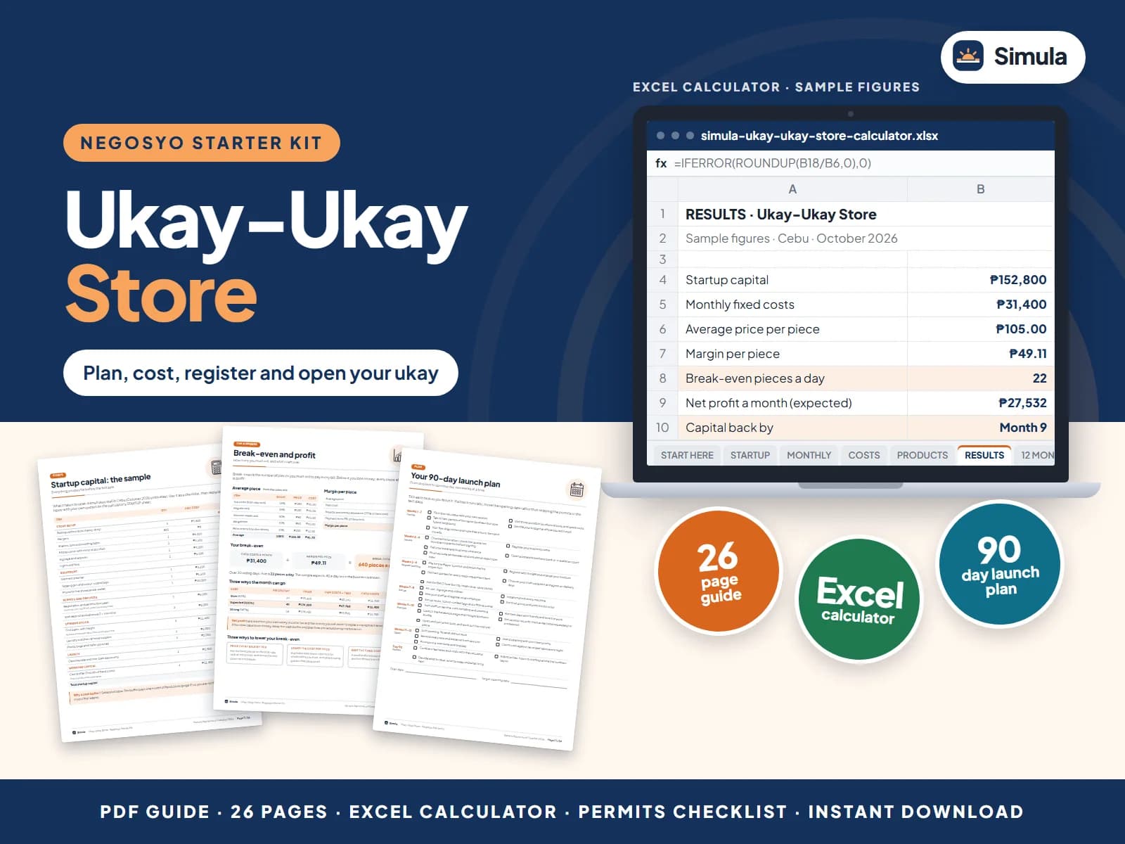 Plan, cost, register and open your ukay