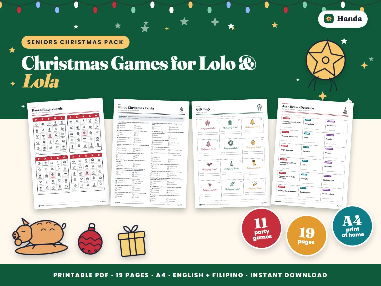 Easy, friendly games for a Christmas party with the seniors.